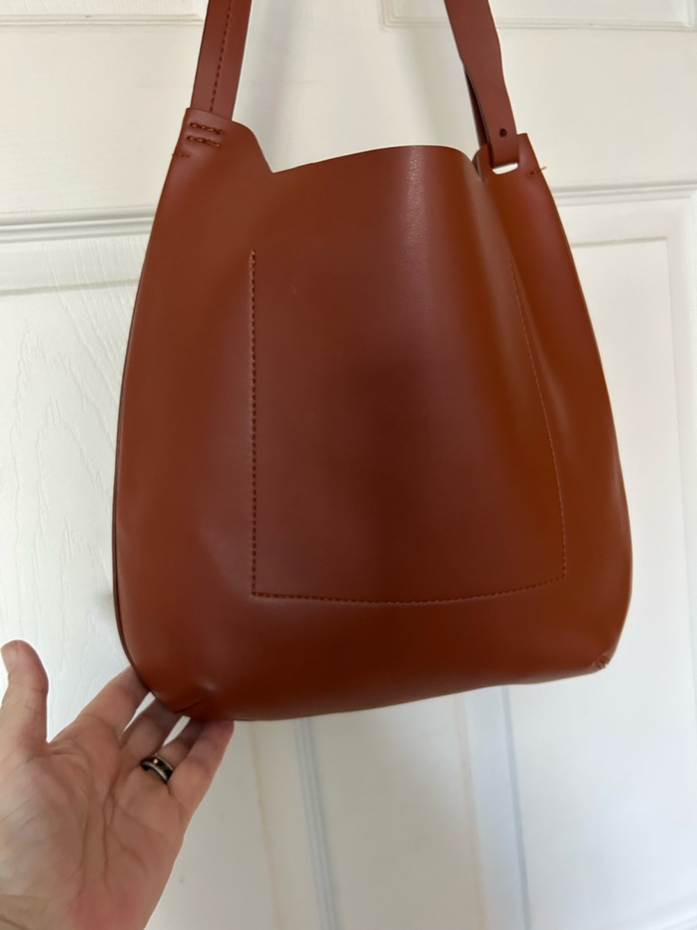 NWOT Everlane Cactus Leather Hobo Shoulder Bag in Honey Cruelty-Free Vegan - Picture 5 of 11